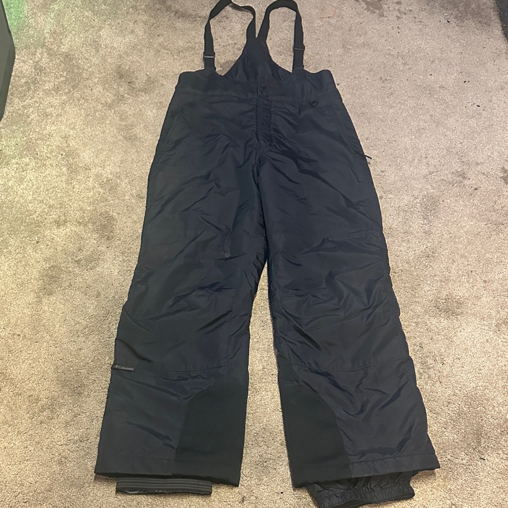 Columbia Womens Snow Bib Pants Insulated Ski Waterproof Black Size L